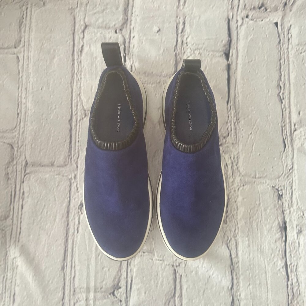 Stuart Weitzman SW-612 Suede Slip-On Sneakers